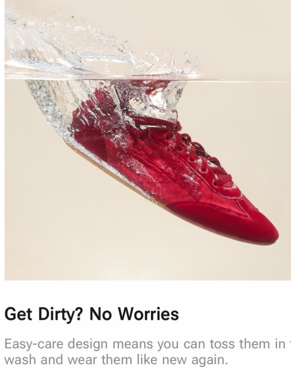 Women’s Red Sneakers - Lightweight Easy-Care Design - washable